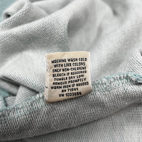 L.L. Bean Sweatshirt Women's 1X Teal Rugby 1/4 Henley Button Pullover Cotton - Picture 7 of 8